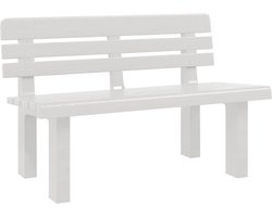 vidaXL - Tuinbankje - 110x52x71 - cm - polypropeen - wit