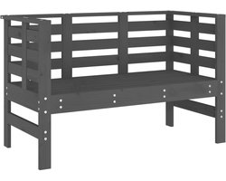 vidaXL Tuinbankje 111,5x53x71 cm massief grenenhout grijs - Tuinbankje - Tuinbankjes -buitenbankje - Tuinbankje