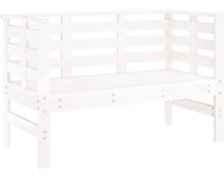 vidaXL - Tuinbankje - 111,5x53x71 - cm - massief - grenenhout - wit