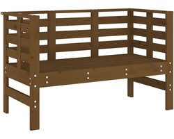 vidaXL Tuinbankje - Tuinbankjes -buitenbankje - Tuinbankje - Tuinbankje 111,5x53x71 cm massief grenenhout honingbruin