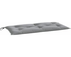 vidaXL - Tuinbankkussen - 110x50x7 - cm - stof - grijs