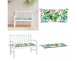 vidaXL - Tuinbankkussen - 110x50x7 - cm - stof - meerkleurig