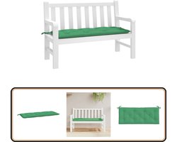 vidaXL Tuinbankkussen - 120x50x7 cm - Groen Palletkussen - Tuinkussen - Buitendecoratie - Lounge Set - Garden Furniture