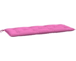 vidaXL - Tuinbankkussen - 120x50x7 - cm - stof - roze