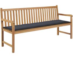 vidaXL - Tuinbankkussen - 180x50x3 - cm - oxford - stof - antracietkleurig