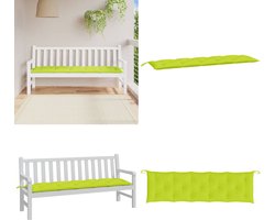 vidaXL Tuinbankkussen 180x50x7 cm oxford stof heldergroen - Tuinbankkussen - Tuinbankkussens - Tuinbank Kussen - Buitenbankkussen