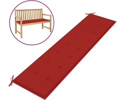 vidaXL - Tuinbankkussen - 200x50x4 - cm - oxford - stof - rood