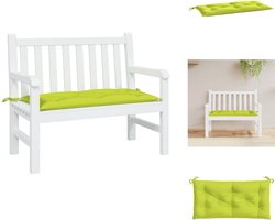 vidaXL Tuinbankkussen - Tuinbankkussens - Tuinbank Kussen - Buitenbankkussen - Tuinbankkussen 100x50x7 cm oxford stof heldergroen