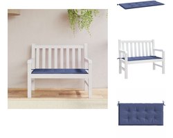 vidaXL Tuinbankkussen - Tuinbankkussens - Tuinbank Kussen - Buitenbankkussen - Tuinbankkussen 120x50x3 cm oxford stof marineblauw