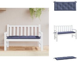 vidaXL Tuinbankkussen - Tuinbankkussens - Tuinbank Kussen - Buitenbankkussen - Tuinbankkussen 120x50x7 cm oxford stof marineblauw