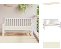 vidaXL Tuinbankkussen - Tuinbankkussens - Tuinbank Kussen - Buitenbankkussen - Tuinbankkussen 150x50x3 cm oxford stof crèmekleurig