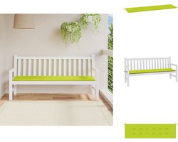 vidaXL Tuinbankkussen - Tuinbankkussens - Tuinbank Kussen - Buitenbankkussen - Tuinbankkussen 180x50x3 cm oxford stof heldergroen