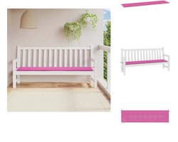 vidaXL Tuinbankkussen - Tuinbankkussens - Tuinbank Kussen - Buitenbankkussen - Tuinbankkussen 200x50x3 cm stof roze