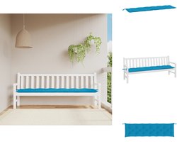 vidaXL Tuinbankkussen - Tuinbankkussens - Tuinbank Kussen - Buitenbankkussen - Tuinbankkussen 200x50x7 cm oxford stof lichtblauw