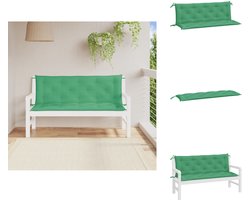 vidaXL Tuinbankkussen - Tuinbankkussens - Tuinbank Kussen - Buitenbankkussen - Tuinbankkussens 2 st 150x50x7 cm oxford stof groen