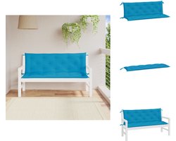 vidaXL Tuinbankkussen - Tuinbankkussens - Tuinbank Kussen - Buitenbankkussen - Tuinbankkussens 2 st 150x50x7 cm oxford stof lichtblauw