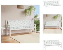 vidaXL Tuinbankkussen - Tuinbankkussens - Tuinbank Kussen - Buitenbankkussen - Tuinbankkussens 2 st oxford stof bladpatroon