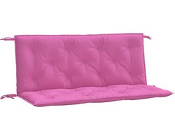 vidaXL - Tuinbankkussens - 2 - st - 120x50x7 - cm - stof - roze