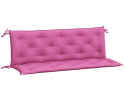 vidaXL - Tuinbankkussens - 2 - st - 150x50x7 - cm - stof - roze