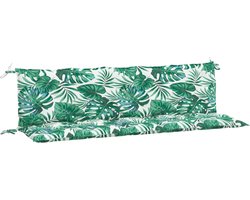 vidaXL - Tuinbankkussens - 2 - st - 180x50x7 - cm - oxford - stof - bladpatroon