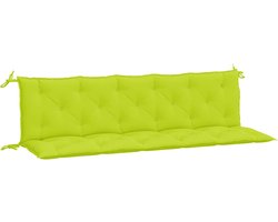 vidaXL - Tuinbankkussens - 2 - st - 180x50x7 - cm - oxford - stof - heldergroen