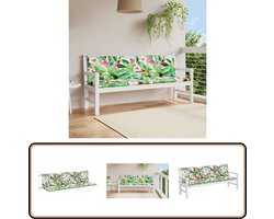 vidaXL Tuinbankkussens 2 st 200x50x7 cm - Multicolor Tuinbankkussens - Buitenkussens - Balkondecoratie - Tuindecoratie - Lounge Set Accessoires