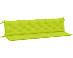 vidaXL - Tuinbankkussens - 2 - st - 200x50x7 - cm - oxford - stof - heldergroen