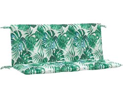 vidaXL - Tuinbankkussens - 2 - st - bladpatroon - 120x50x7 - cm - oxford - stof