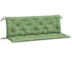 vidaXL - Tuinbankkussens - 2 - st - bladpatroon - 150x50x7 - cm - stof