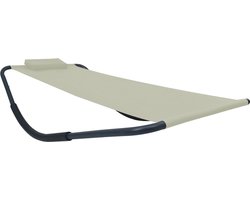 vidaXL - Tuinbed - 200x90 - cm - staal - crème