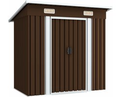 vidaXL - Tuinberging - 194x121x181 - cm - staal - bruin
