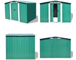 vidaXL Tuinberging 257x205x178 cm metaal groen - Tuinschuur - Tuinschuren - Tuingarage - Tuingarages