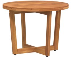 vidaXL - Tuinbijzettafel - rond - Ø55x40 - cm - massief - acaciahout