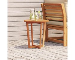 vidaXL - Tuinbijzettafel - rond - Ø55x60 - cm - massief - acaciahout