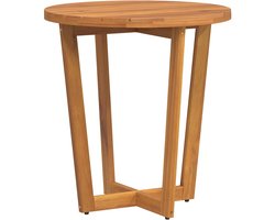 vidaXL - Tuinbijzettafel - rond - Ø70x75 - cm - massief - acaciahout