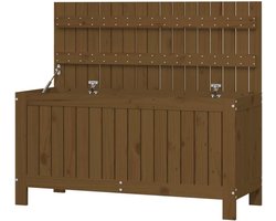 vidaXL Tuinbox 108x42,5x54 cm massief grenenhout honingbruin, opbergbox, buitenbox, tuin opbergbox, tuinopbergbox, box, buiten opbergbox, opbergkist