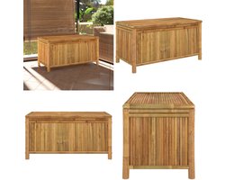 vidaXL Tuinbox 110x52x55 cm bamboe - Tuinbox - Tuinboxen - Opbergbox - Tuinopbergbox