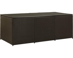 vidaXL - Tuinbox - 180x90x70 - cm - poly - rattan - bruin