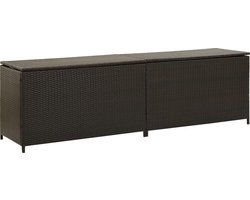 vidaXL - Tuinbox - 200x50x60 - cm - poly - rattan - bruin