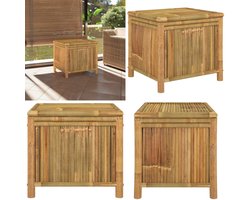 vidaXL Tuinbox 60x52x55 cm bamboe - Tuinbox - Tuinboxen - Opbergbox - Tuinopbergbox