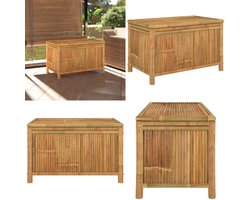 vidaXL Tuinbox 90x52x55 cm bamboe - Tuinbox - Tuinboxen - Opbergbox - Tuinopbergbox