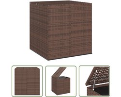 vidaXL Tuinbox - Polyethyleen Rattan - 100x97,5x104 cm Tuinbox - Opbergbox - Buitentoebehoren - Garden Storage - Outdoor Furniture