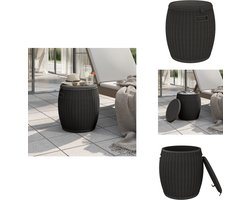 vidaXL Tuinbox - Tuinboxen - Opbergdoos - Opbergbox - Tuinbox 4-in-1 polypropeen zwart