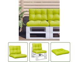 vidaXL Tuincushions - Palletkussens - Palletkussens 2 st stof felgroen - Outdoor Cushions - Lounge Furniture - Garden Decoration