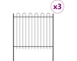 vidaXL - Tuinhek - 3 - pcs - Grijs - 5,1 - x - 1,5 - m - Poedergecoat - staal