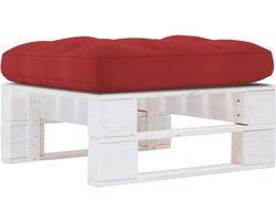 vidaXL - Tuinhocker - pallet - geïmpregneerd - grenenhout - wit