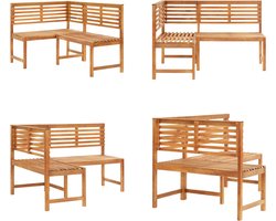 vidaXL - Tuinhoekbank - 140 - cm - massief - acaciahout