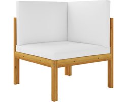 vidaXL - Tuinhoekbank - met - kussens - acaciahout - & - touw