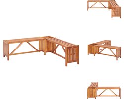 vidaXL - Tuinhoekbank - met - plantenbak - 117x117x40 - cm - massief - acaciahout