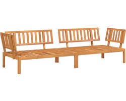 vidaXL Tuinhoekbanken - Massief Acaciahout - 2 Stuks Pallet Bank - Tuinset - Lounge Set - Buitenbank - Acacia Hout - Terrasbank - Hoekwoning